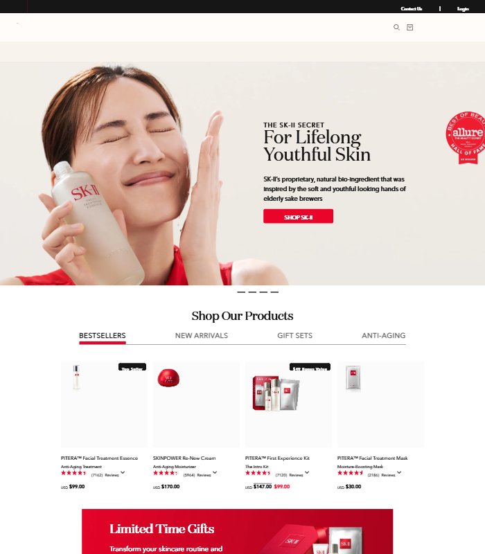 SK-II homepage